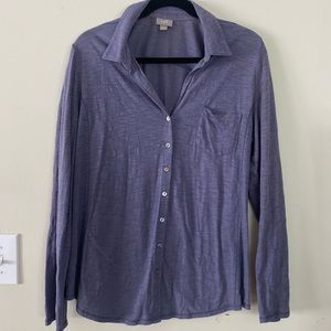 J. Jill Large Cotton Blue Button shirt